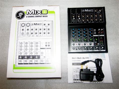 Mackie Mix8 , Mix 8 , 8 Channel Compact Mixer with Power Supply / Boxed ...