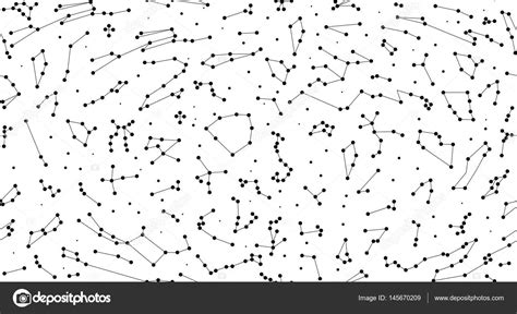 Vector. Astronomy different constellations on a white background ...