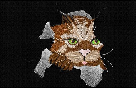 Playful Cat Free Embroidery Design Free Embroidery Designs Cat