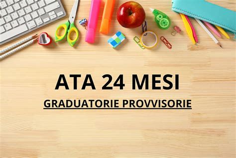 ATA 24 MESI 2024 2025 ELENCO GRADUATORIE PROVVISORIE E MODELLO PER