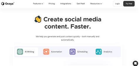 Ocoya Ai Comprehensive Ai Social Media Management