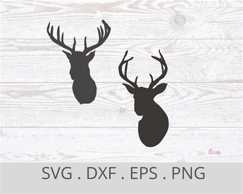 Deer Head Svg, Deer Head Bundle Svg, Deer Head Clipart, Deer Head Cut ...