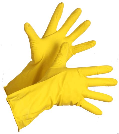 12 Yellow Flock Lined Latex Glove Large 12pairspackage Checkers