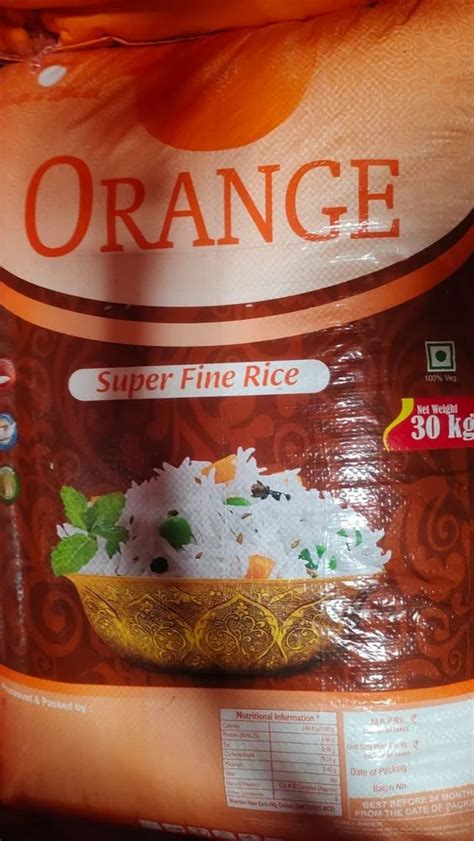 Orange Parmal Best Super Fine Basmati Rice Packaging Type Pp Bag At