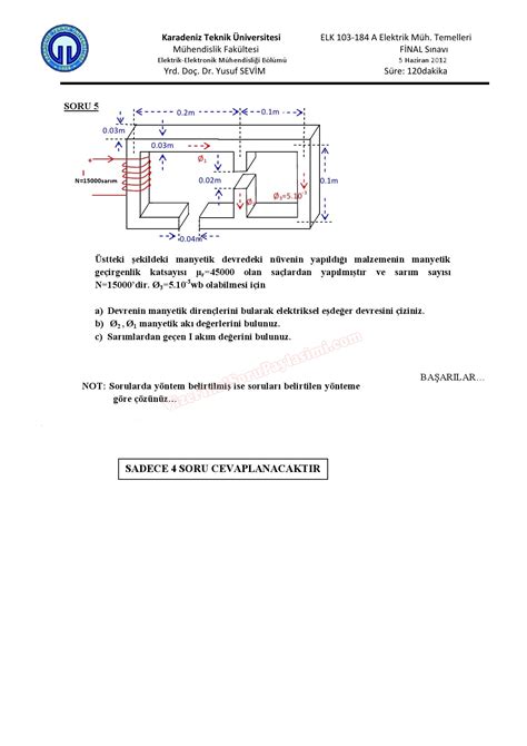 Elektrik Elektronik M Hendisli Inin Temelleri Final Sorular Sayfa