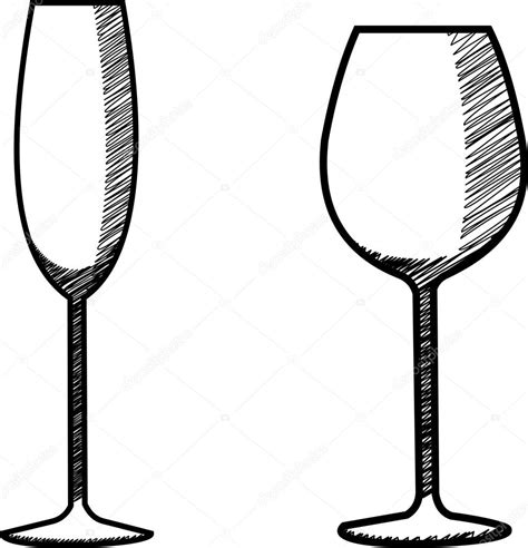 Hand Drawn Wine Glass Collection — Stock Vector © Dimgroshev 36838563