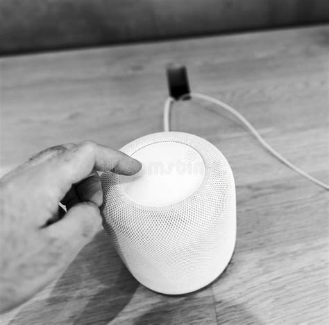 New Latest Apple Homepod Assistant White Color Including Siri Vo Editorial Photography Image