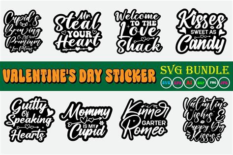 Valentines Day Sticker Svg Bundle Vol 1 Bundle · Creative Fabrica