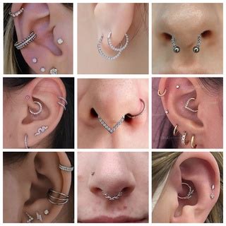 Pieza Mm Acero Inoxidable Piercings De La Nariz Clicker Coraz N