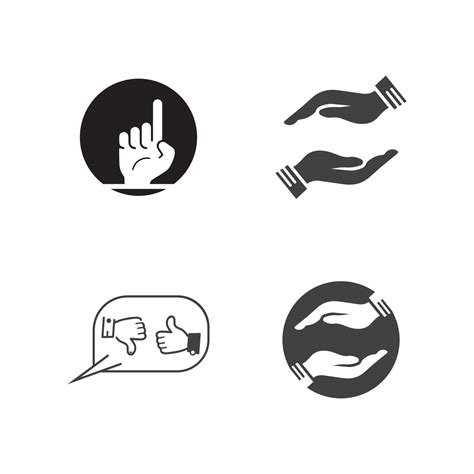 Hand gestures and sign language isolated 10454726 Vector Art at Vecteezy