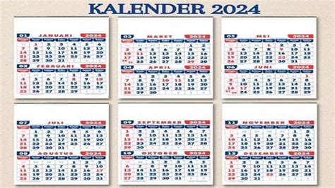 Kalender 2024 Lengkap dengan tanggal Merah dan Cuti Bersama, serta ...