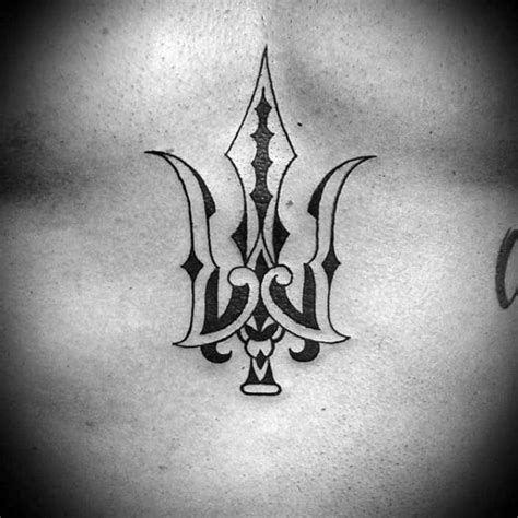 Trident Tattoo Designs For Men Neptune Ink Ideas