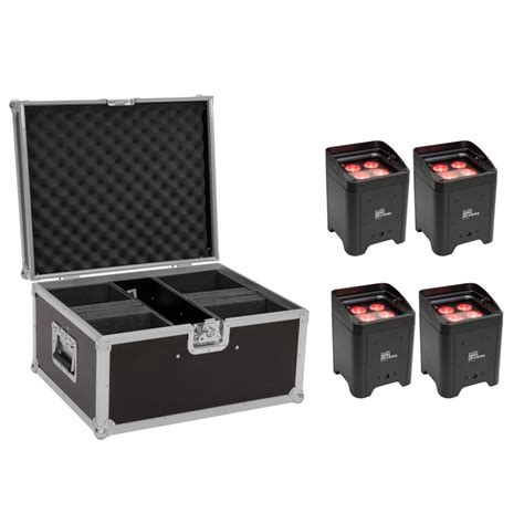 EUROLITE Set 4x AKKU UP 4 Entry QCL Spot Case Su Mondospettacoli It