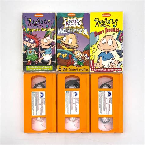 Rugrats VHS Lot Of 3 Make Room For Dil A Rugrats Vacation Tommy