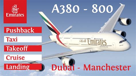 Emirates A380 Wing View Dubai To Manchester Takeoff Landing Youtube