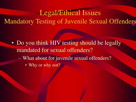 Ppt Hiv And Sexually Transmitted Diseases Implications For Juvenile Sexual Offenders And