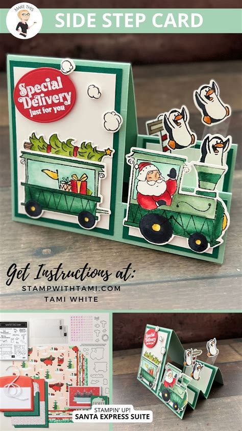 Santa S Delivery Side Step Series Card 4 In 2022 Folded Christmas