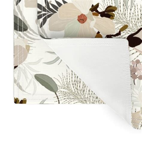 Magnolia Floral Placemats Set Of Ella Cream By Etsy