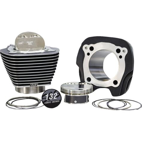 Kit Cylindres Pistons S S Stroker 131 Big Bore Noir Granite Softail