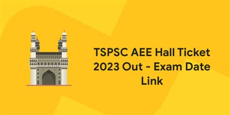 Tspsc Aee Assistant Executive Engineer Hall Ticket Out Exam