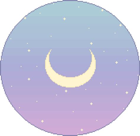 Transparent Night Sky Clipart Pixel Art Moon Png Full Size Clipart