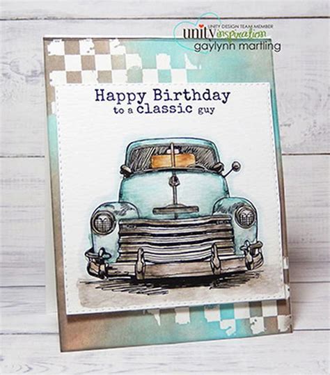 Slowly Turning Classic Unity Stamp Company Masculine Cards Handmade