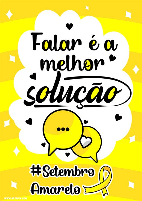 Setembro Amarelo Cart Ozinho Frase Falar A Melhor Solu O Png