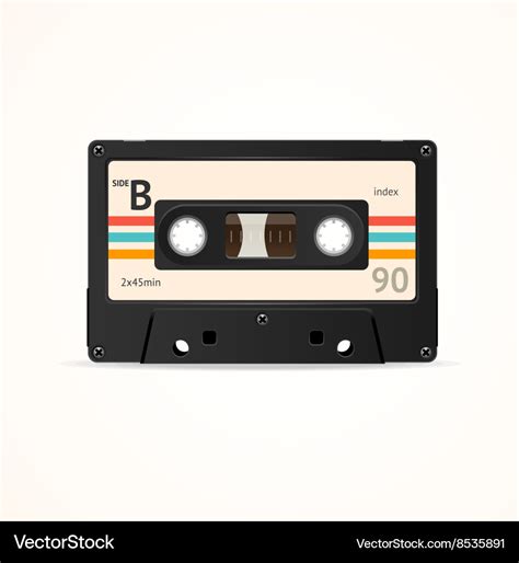 Cassette Tape Old Royalty Free Vector Image Vectorstock