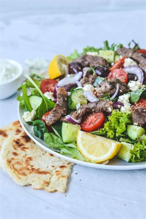 Greek Lamb Salad With Tzatziki The Cooking Collective