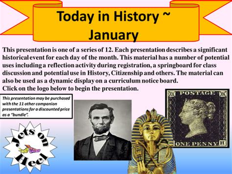 On a January Day in History | Teaching Resources