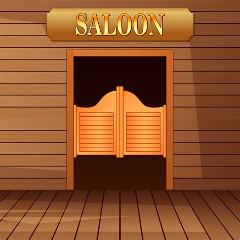 The Saloon In Wild West With A Swinging Doors 6732053 Vector Art At