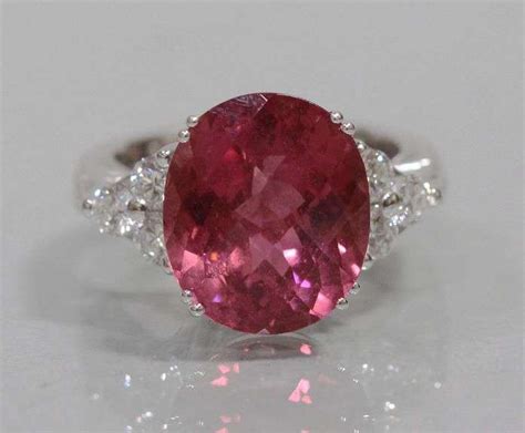 Kt White Gold Tourmaline Diamond Ring Hodgins Halls Auction Group