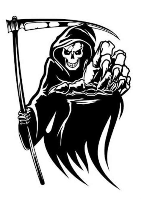 Grim Reaper Death Halloween Horror Scary Dxf Svg File For Plasma Laser