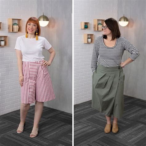 Sew A Pair Of Wrap Culottes Along With Meg Culottes Pattern Sewing