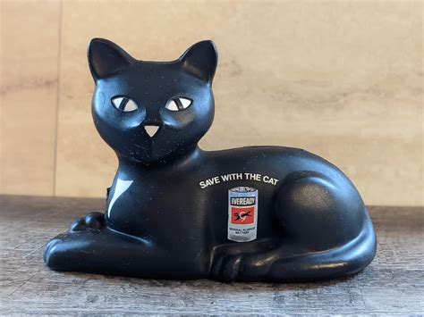 Vintage Eveready Battery Cat Bank Etsy