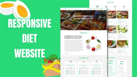 How To Make A Responsive Diet Website Design Using Html Css