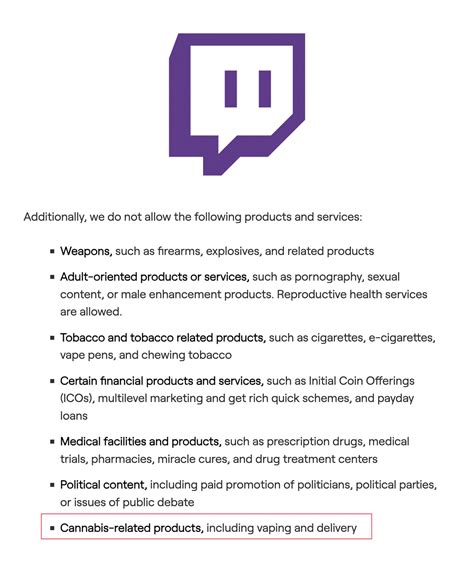 DramaAlert on Twitter: "Twitch has banned streamers from promoting weed