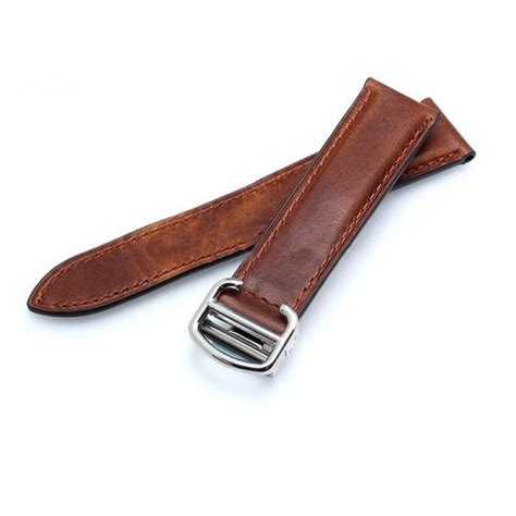 Brown Calf Leather Vintage Strap for Cartier Tank – 2 Sizes