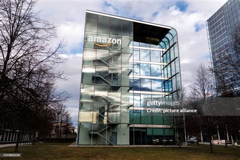 The logo and lettering of global online mail order company Amazon can