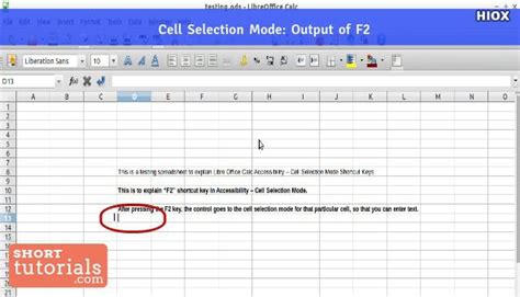 cell selection mode