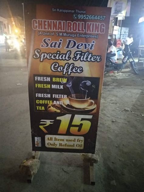 Menu At CHENNAI ROLL KING DEVI SPECIAL FILTER COFFEE CAFE Chennai