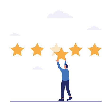 Clients Leave Five Star Rating And Positive Feedback Flat Illustration