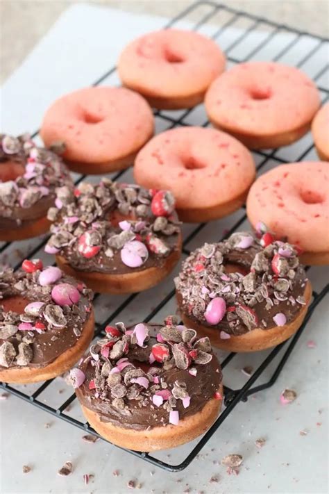 Strawberry Chocolate Donuts With A Little Extra Sweetness