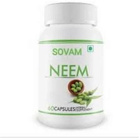 Sovam Herbal Neem Capsules Packaging Type Bottle Packaging Size