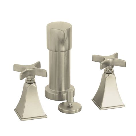 Kohler Memoirs Vibrant Brushed Nickel Vertical Spray 4 Hole Bidet Faucet At