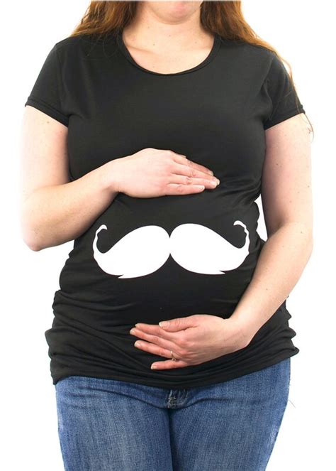 Mustache On Belly Maternity T Shirt Clothes Top Moustache