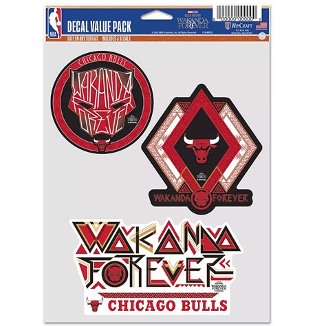 Wincraft Chicago Bulls Three Pack Panther 2 Fan Decal Set Academy