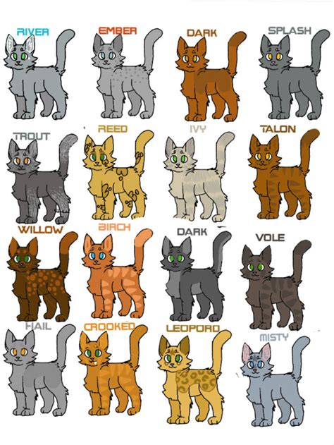 Chart Of Riverclan Leaders By Dragonzflam3 On Deviantart