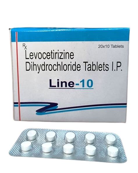 Levocetirizine Mg Dihydrochloride Tablets I P Line Tablets For