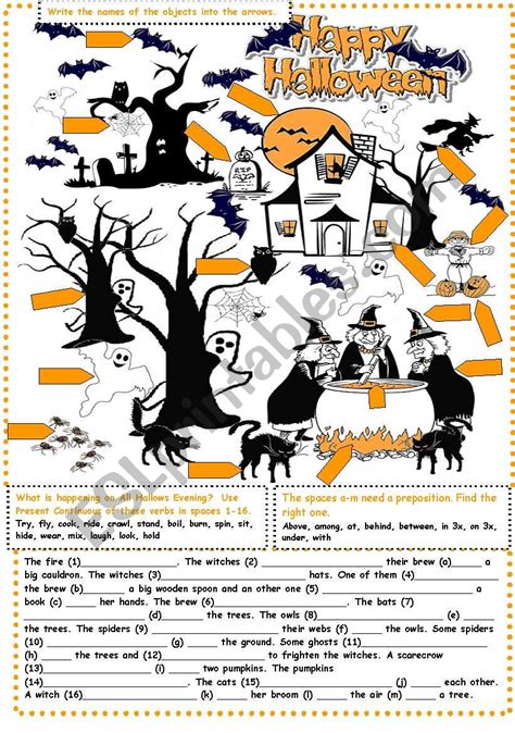 Halloween Exercises Esl Worksheet By Htunde